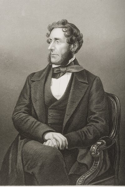 Anthony Ashley Cooper, 7th Earl of Shaftesbury, engraved by D.J. Pound from a photograph, from 